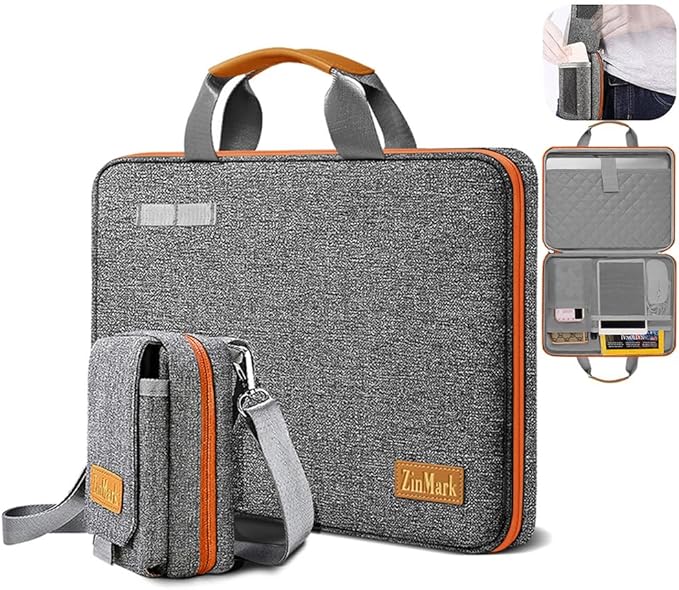Laptop Case 15.6 Inch Briefcase Military-Grade Protection by ZinMark