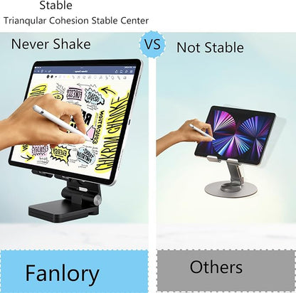 Folding Cell Phone Stand, Laptop Stand, Adjustable Height and Angle Foldable - Image 6