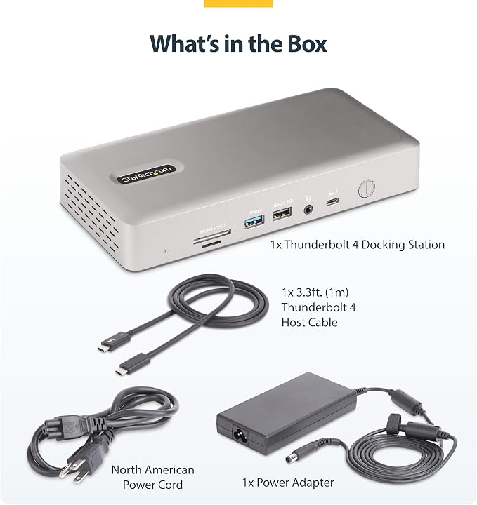 StarTech.com Universal USB4 & Thunderbolt 4 Docking Station, Quad Display on - Image 7
