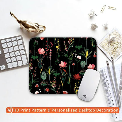 Square Mouse Pad Blooming Botanical Flowers, Personalized Premium-Textured - Image 6
