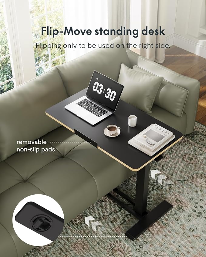 FLEXISPOT H7 PRO Mobile Standing Desk Adjustable Overbed Table Pneumatic - Image 5