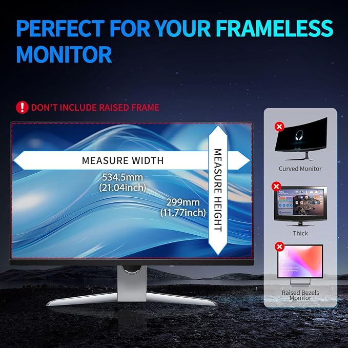 Magnetic Computer Privacy Screen 23.6 inch, Hanging Privacy Screen - Image 4