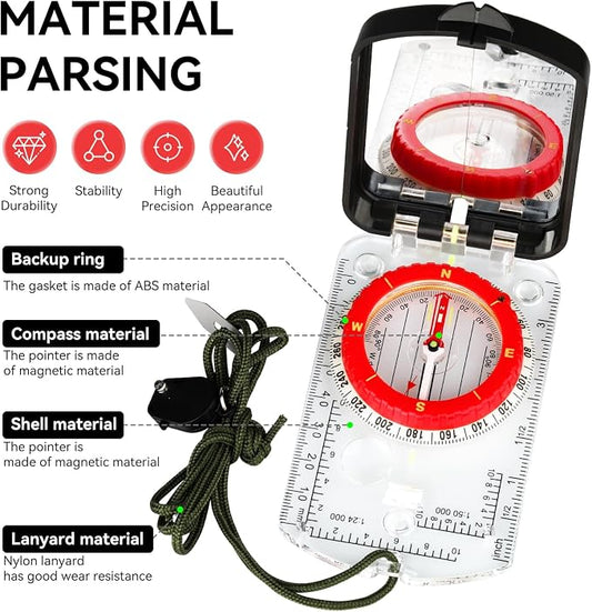 Compass Hiking Survival, Wilderness Survival Compass - Image 2