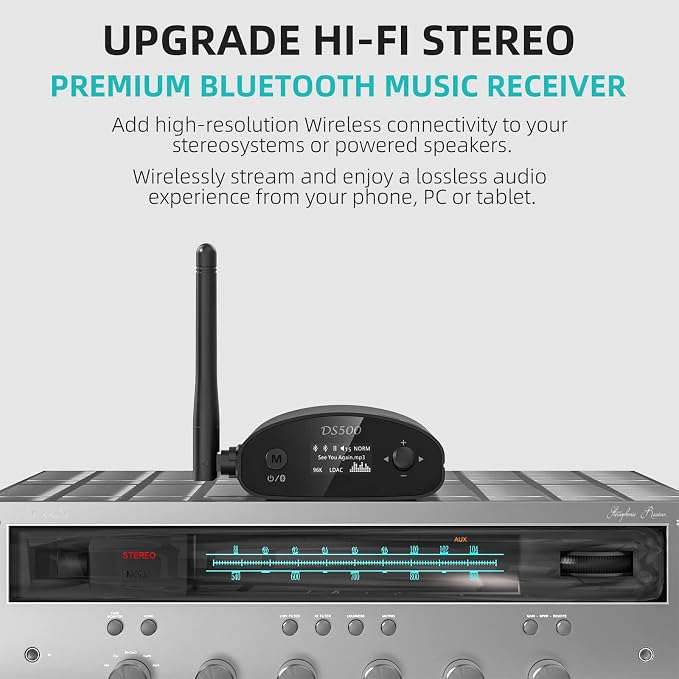 1Mii DS500 LDAC Bluetooth Hifi Receiver, Long Range Bluetooth 5.1 Audio Adapter - Image 2