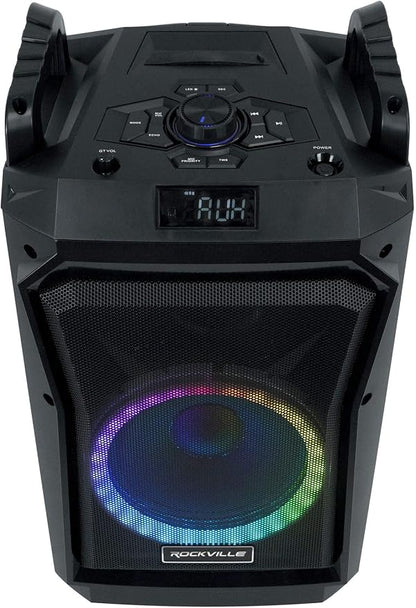 Rockville ROCKNGO 800 10" Portable Bluetooth Speaker, LED Lights, Mic Priority - Image 3