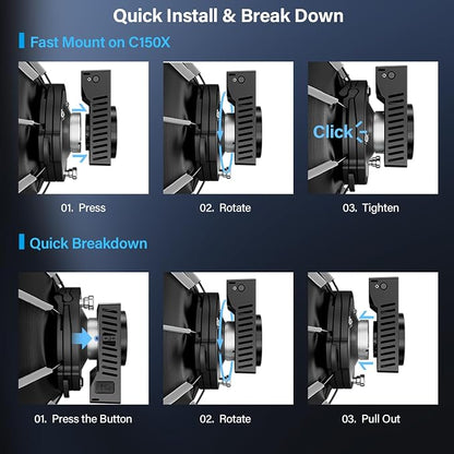 SIRUI 15.7"/40cm Mini Quick Set-Up Foldable Softbox, Quick Release - Image 5