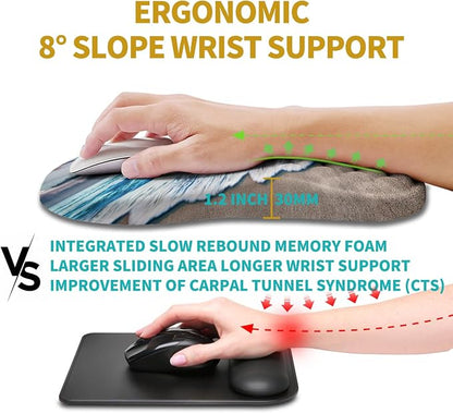 Hokafenle Ergonomic Mouse Pad Wrist Support, Wrist Rest Mousepad - Image 4