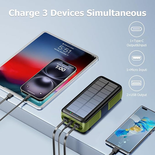 Solar Charger Power Bank 63200mAh, Portable Charger - Image 2