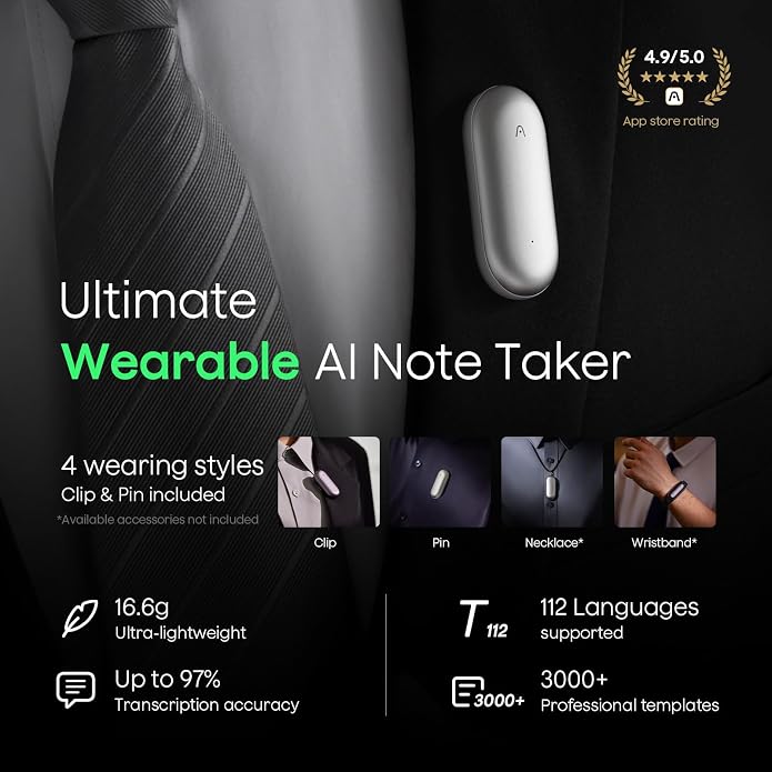 Plaud NotePin AI Voice Recorder, Voice Recorder - Image 4