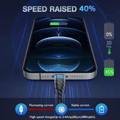 OIITH MFi Certified for iPhone Charger Cable 3 Pack 10 Ft, Extra Long for - Image 4