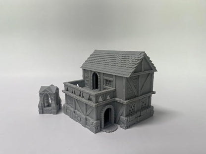 Paintable Tabletop Miniature Little Town Building Terrains Compatible - 18mm - Image 3