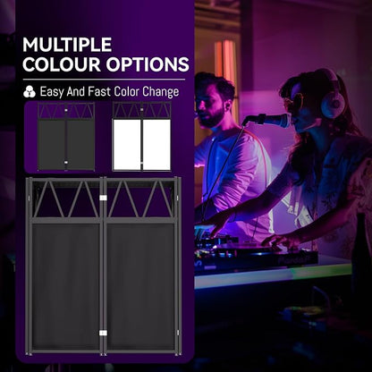 DJ Table Stand Portable booth, Foldable DJ Stand Booth, Heavy-Duty Adjustable - Image 6