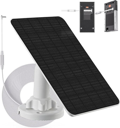 3W/5V Solar Panel with Built-in 4000mAh Battery, USB-C Port, 13.2ft/4m Charging by Inspirationlightsupyourlife