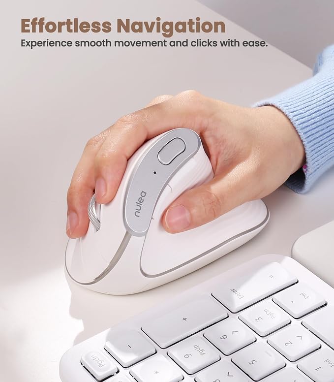 Nulea M510 Vertical Mouse Wireless, Ergonomic Mouse - Image 4