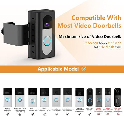QIBOX Anti-Theft Video Doorbell Mount Compatible - Image 2