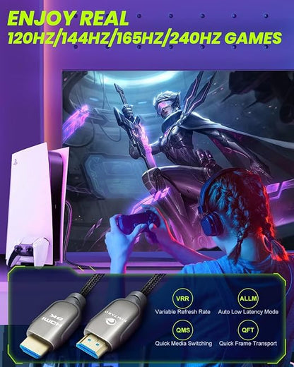 HDMI 2.1 Cable 15 ft 48 Gbps, Ultra High Speed HDMI Cable, 4K HD 120Hz 144Hz 2K - Image 4