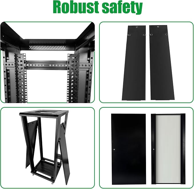 27U Server Cabinet Rack Enclosure, - Image 6