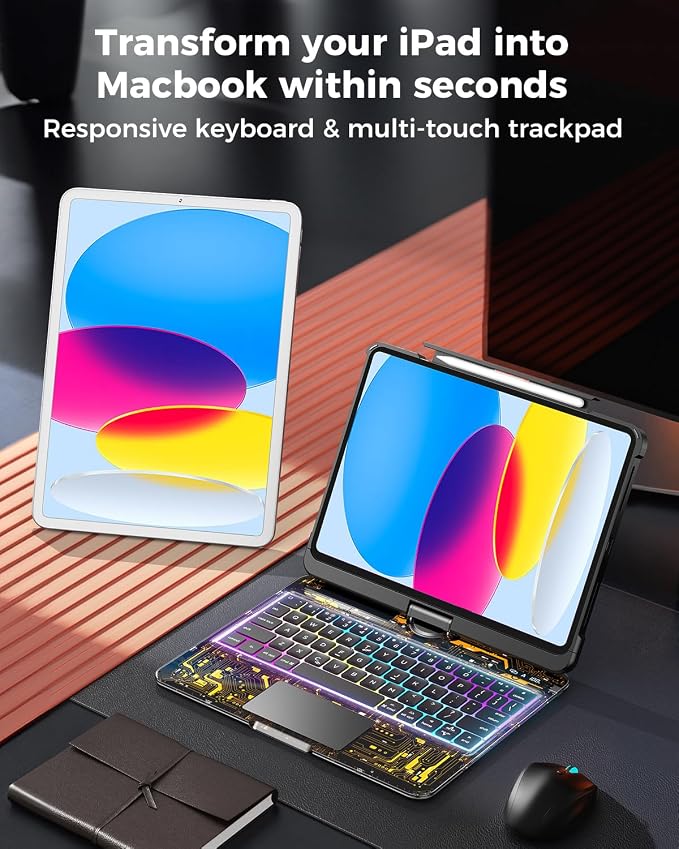 SIBEITU Keyboard Case for iPad A16 11th Gen 11" 2025 & 10th Gen 10.9" 2022 - Image 6