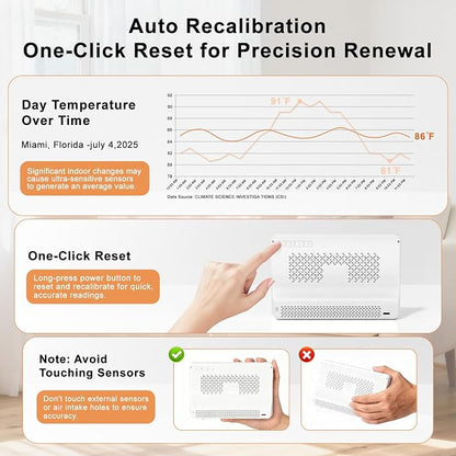 16 in 1 Air Quality Monitor Indoor 7" Display 9 AQI+7 AQI Alerts, Portable Air - Image 6