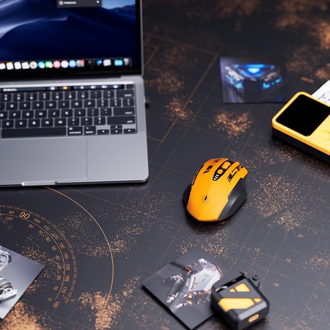 Bluetooth Mouse, Visible Battery Level, Rechargeable Ergonomic Wireless Mouse - Image 7