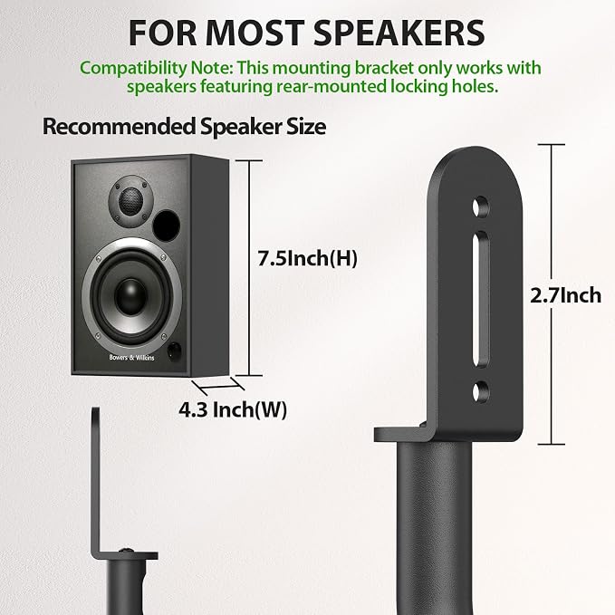 USX MOUNT Universal Speaker Stands, Height Adjustable Extend 30.0" to 39.1" - Image 3
