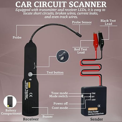 Automotive Circuit Tracer & Wire Tracker 6-42V DC Wire Short Finder, Circuit - Image 5