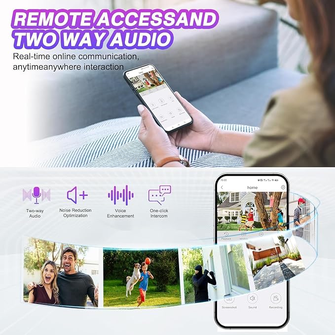 CKK Wireless Security Camera System: 4 Outdoor 5MP PTZ Cameras - Image 5