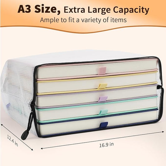 Umriox Zipper Mesh Document Pouch, 16.9x12.4 in, Waterproof Travel Pouch - Image 2