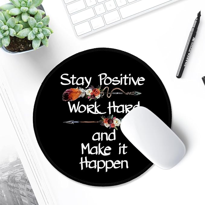 ITNRSIIET Round Mouse Pad with Stitched Edge Premium-Textured Waterproof - Image 6