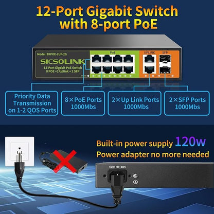 8 Ports Gigabit PoE+ Switch - Image 4