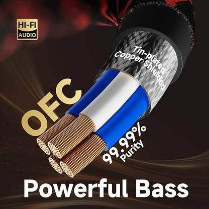TODN HiFi RCA Cables, Audiophile 2 RCA Male to Male Shielded Audio Cable - Image 3