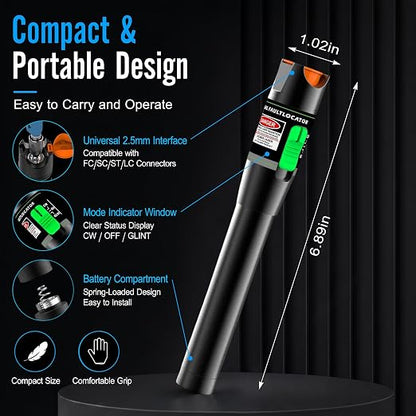 Fiber Optic Visual Fault Locator Kit, VFL Pen Compatible - Image 6