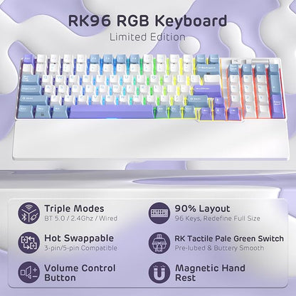 RK ROYAL KLUDGE RK96 RGB Limited Ed, 90% 96 Keys Wireless 3-Mode - Image 2