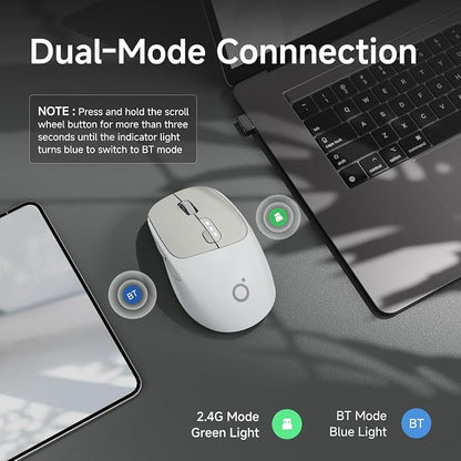 EWEADN Q5 Wireless Mouse, Battery Level Display, Ergonomic Office Mouse - Image 3