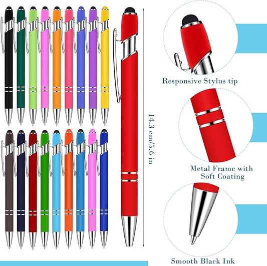 Konohan 100 Pieces Stylus Pen 2 in 1 Ballpoint Pen - Image 2