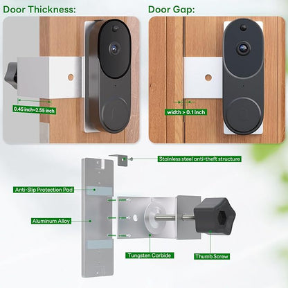 Anti-Theft Doorbell Camera Mount Compatible - Image 4