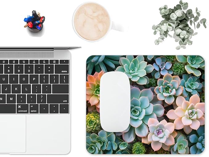 Mouse Pad, Cute Succulent Plants Mouse Pads - Image 6