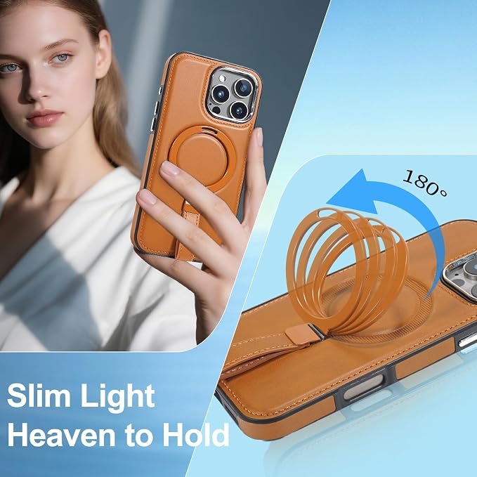 Leather Case, Suitable for iPhone 15 Pro Max Case, Invisible Magnetic Design - Image 6