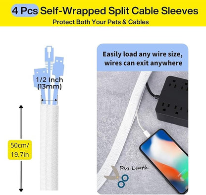 Cable Management Kit, 67 Adhesive Cable Clips, Topavatop Desk Cord Organizer - Image 4