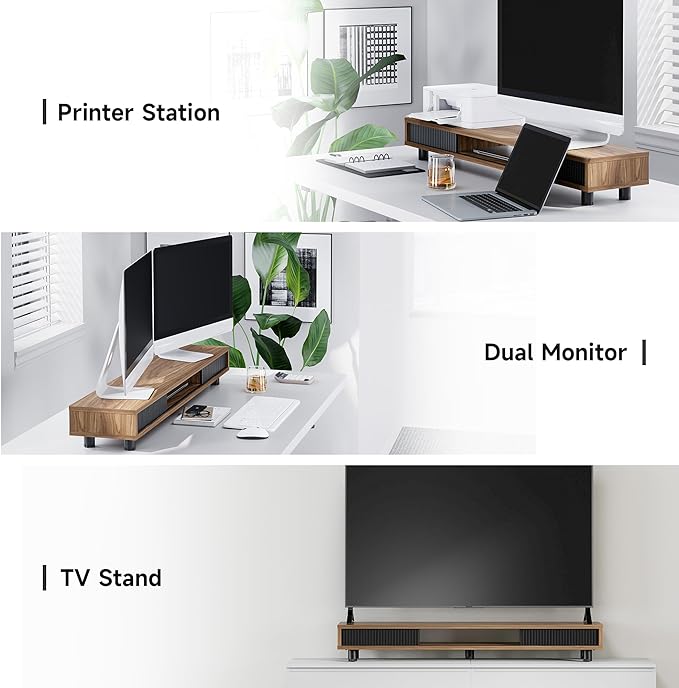 Fenge Dual Monitor Stand, 42.5inch Long Monitor Stands Riser - Image 5
