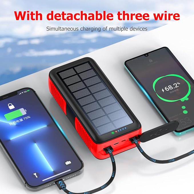 Solar Charger Power Bank 63200mAh, Portable Charger - Image 2