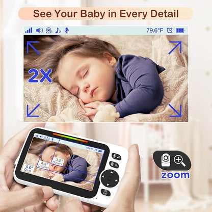 Blemil Baby Monitor with 30-Hour Battery, 3500mAh Battery, Remote Pan/Tilt/Zoom - Image 5