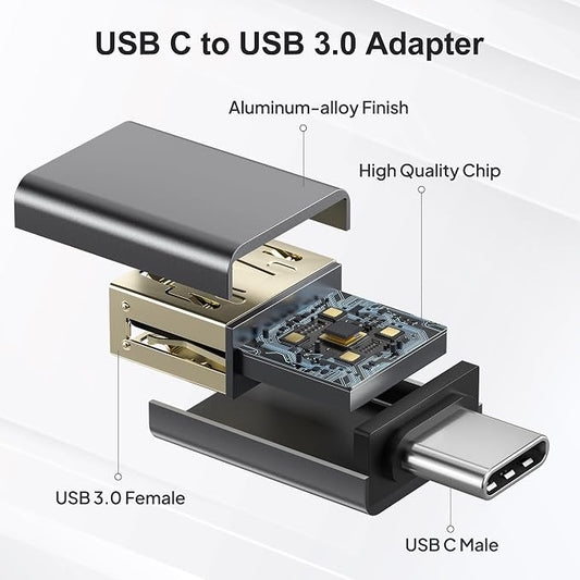 Elebase USB C to USB Adapter 4Pack, USBC Male to USB 3.0 Female MacBook Pro Air - Image 2