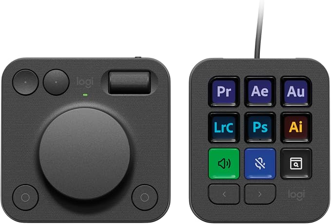 Logitech MX Creative Console, 9 Customizable LCD Keys, Stream Deck Accessories by Logitech