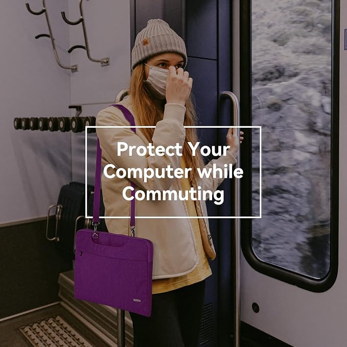 Voova Laptop Bag 13 14 Inch for Women, Waterproof Computer Sleeve Carrying Case - Image 7
