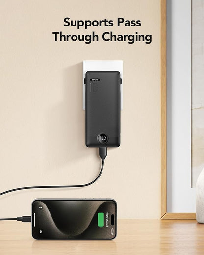 VRURC Portable Charger Built-in Cables and AC Wall Plug, USB C Power Bank - Image 3