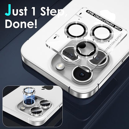 YWXTW Designed for iPhone 15 Pro/iPhone 15 Pro Max Camera Lens Protector Bling - Image 4