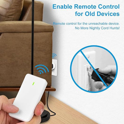 Remote Switch Outlet, Wireless On/Off Light Switches Wall Mounted, TUV List - Image 4