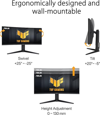 ASUS TUF Gaming 34” 1440P 1500R Curved Monitor - Image 5