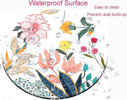 Mouse Pad, Floral Mouse Pad, Round Computer Mouse Mat - Image 4